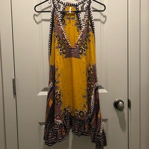 Rare free people XS yellow tunic